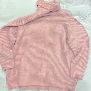 Pink colour sweet, turtle neck style keeping your winter warm.